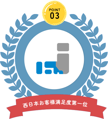 西日本お客様満足度第一位
